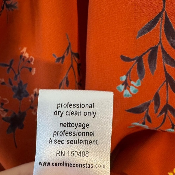 Caroline Constas New York Silk Floral Long Sleeve Blouse Womens Size Medium - Picture 6 of 8